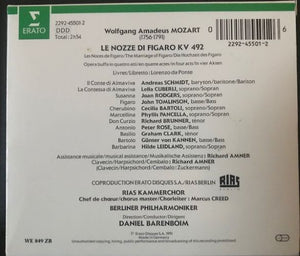 Mozart - Tomlinson • Rodgers • Cuberli • Schmidt • Bartoli • RIAS Kammerchor • Berliner Philharmoniker • Daniel Barenboim – Le Nozze Di Figaro